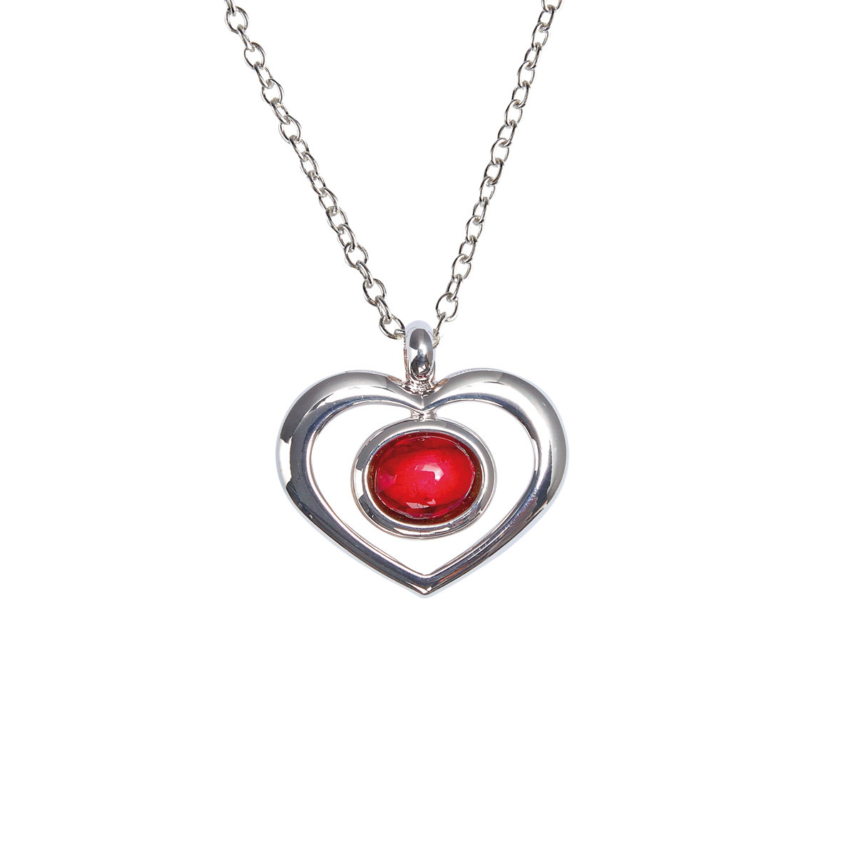 Open Heart Pendant - Silver Plated | Heathergems