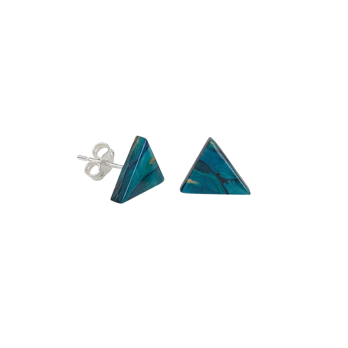 triangle stud earrings